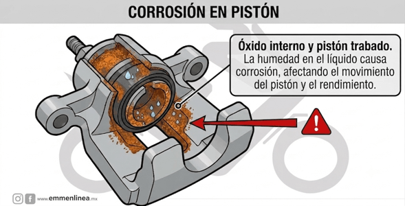 corrosión de pistón