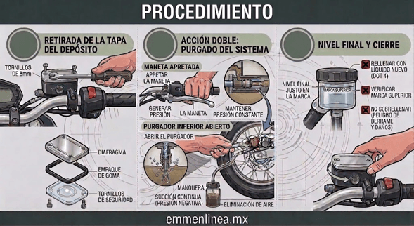 procedimiento de purga de frenos