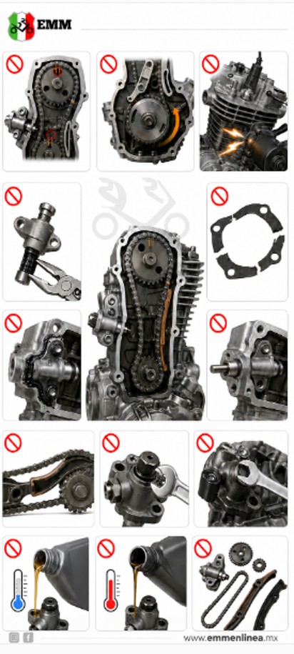 Cambiar el tensor de distribución de una moto