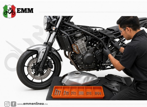 Cambiar el tensor de distribución de una moto