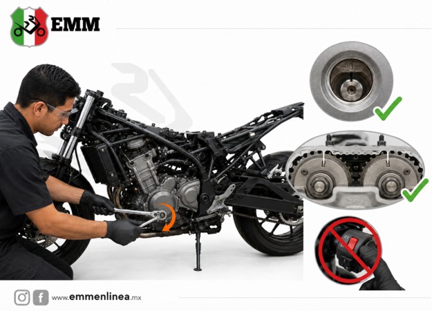 Cambiar el tensor de distribución de una moto