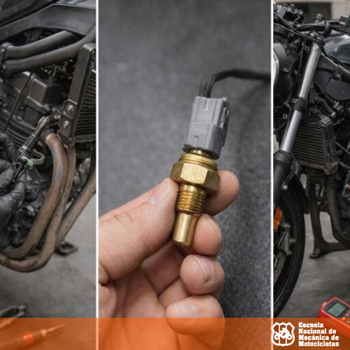 Sensor de temperatura de una motocicleta